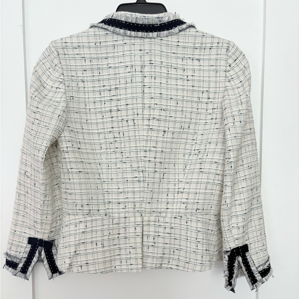 Rebecca Taylor BLAZER & SKIRT MATCHING SET Tweed Suit SIZE 4 Y2K modern chic - Picture 8 of 12